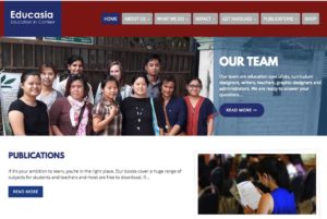 home page for educasia site