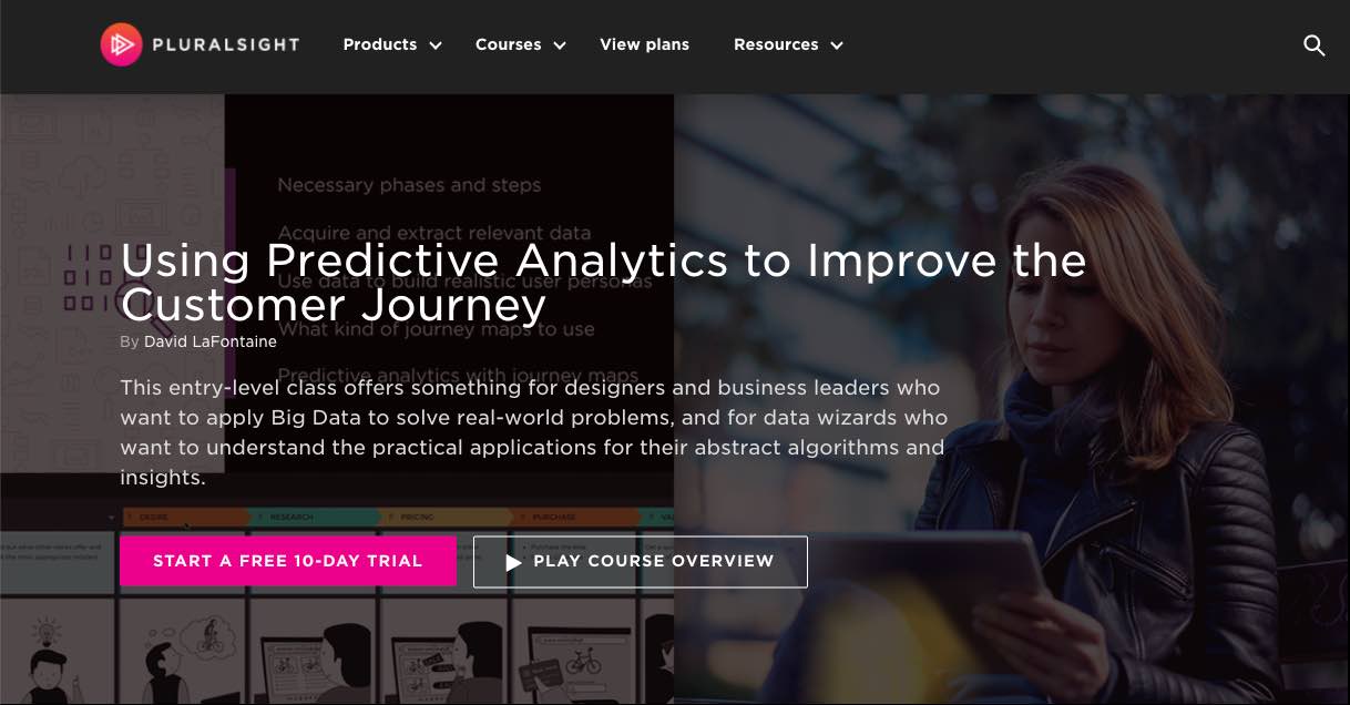 david lafontaine pluralsight course using predictive analytics to improve customer journey